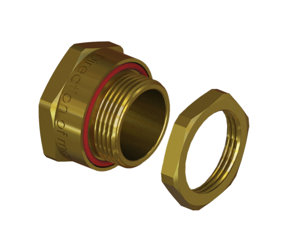 Stopping Plug Exe TEF794/650 M16/9mm w/lock nut Brass photo