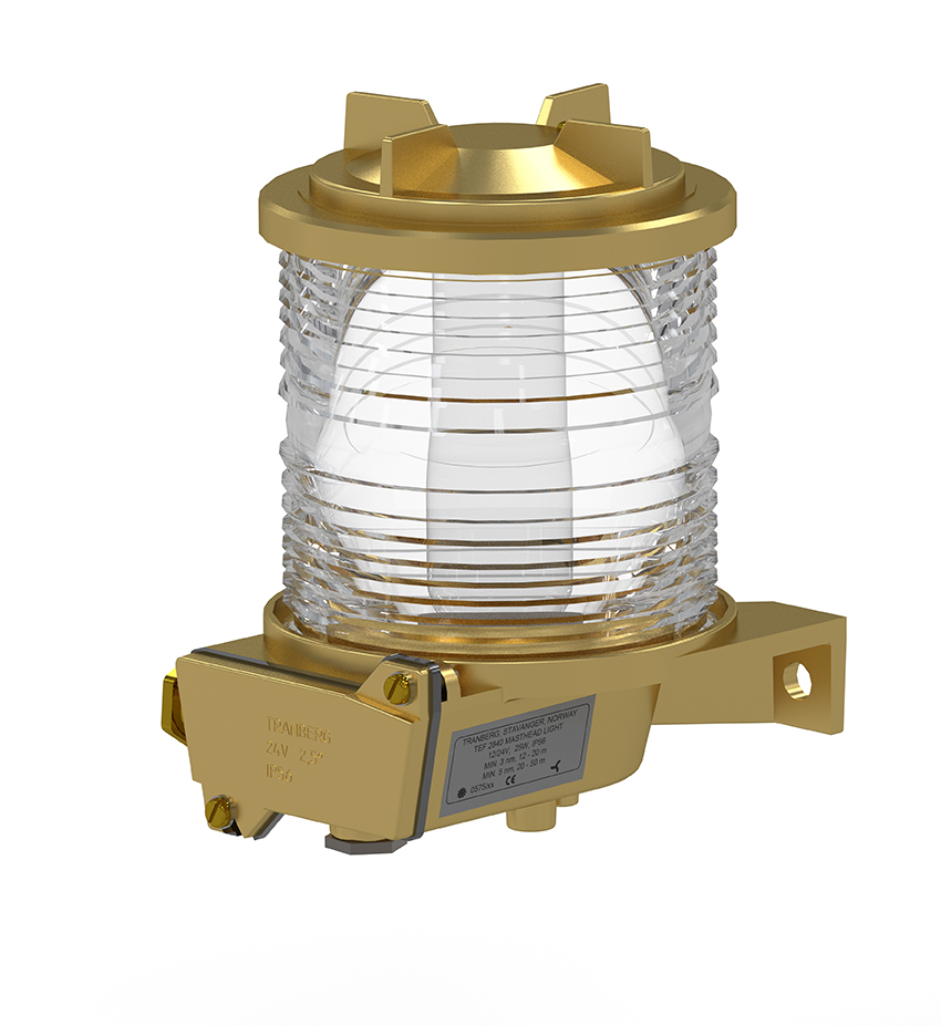 TEF 2870 Navigation light: Allround 360 deg. White, P28S, 24V, Brass/Glass photo