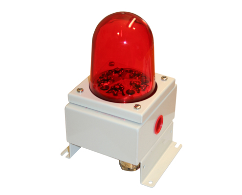 TEF 2440 Obstruction Light: Red LED, 32Cd, 24VAC/DC, IP66, SS316L/Polyc. photo