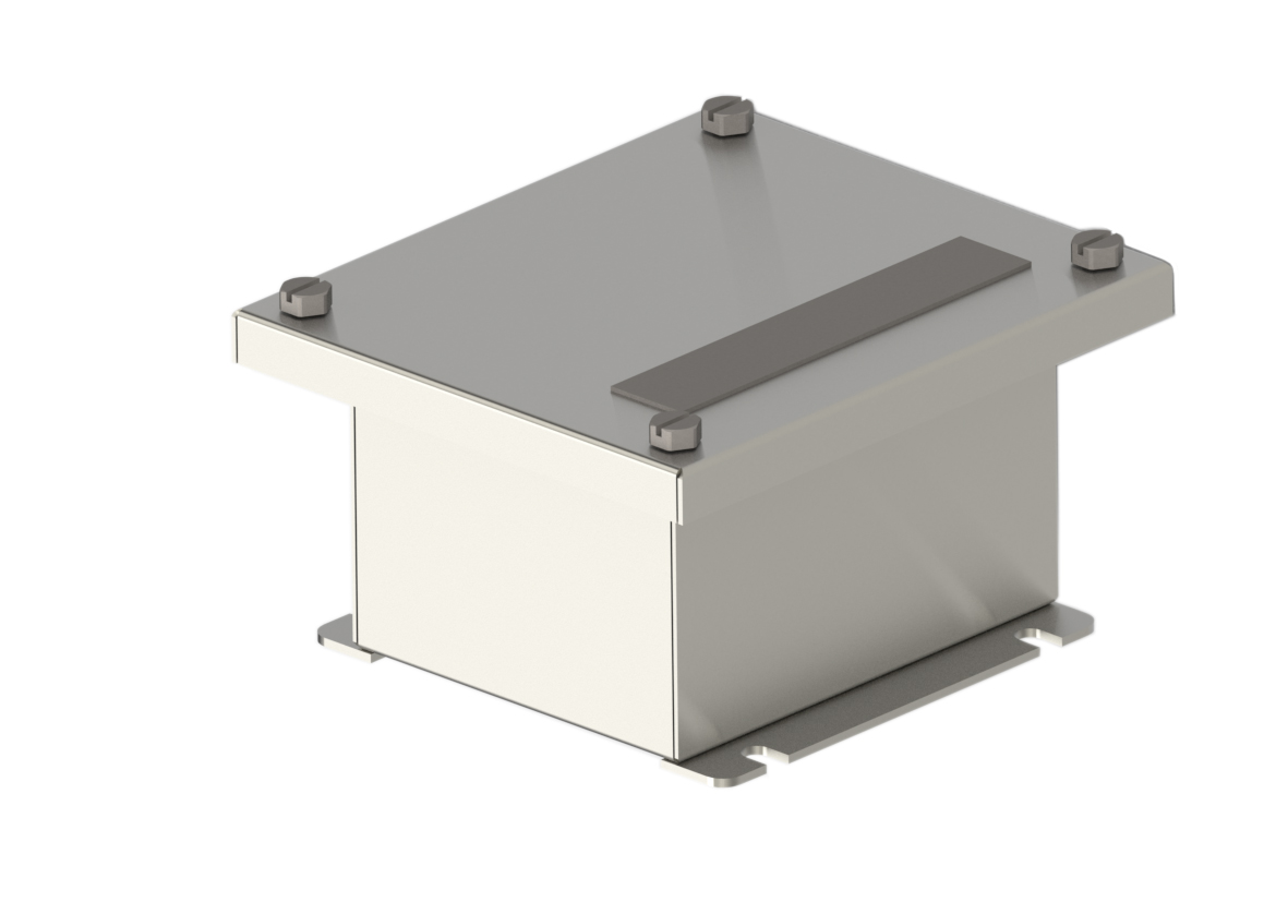 TEF 1058 Junction Box Size 20 - Exe - IP66/67 - w/Terminal Rail & PE- Bright Chemical Dip - AISI316