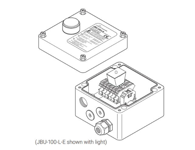 Raychem JBU-100-E - Modular Junction box - 4x M25