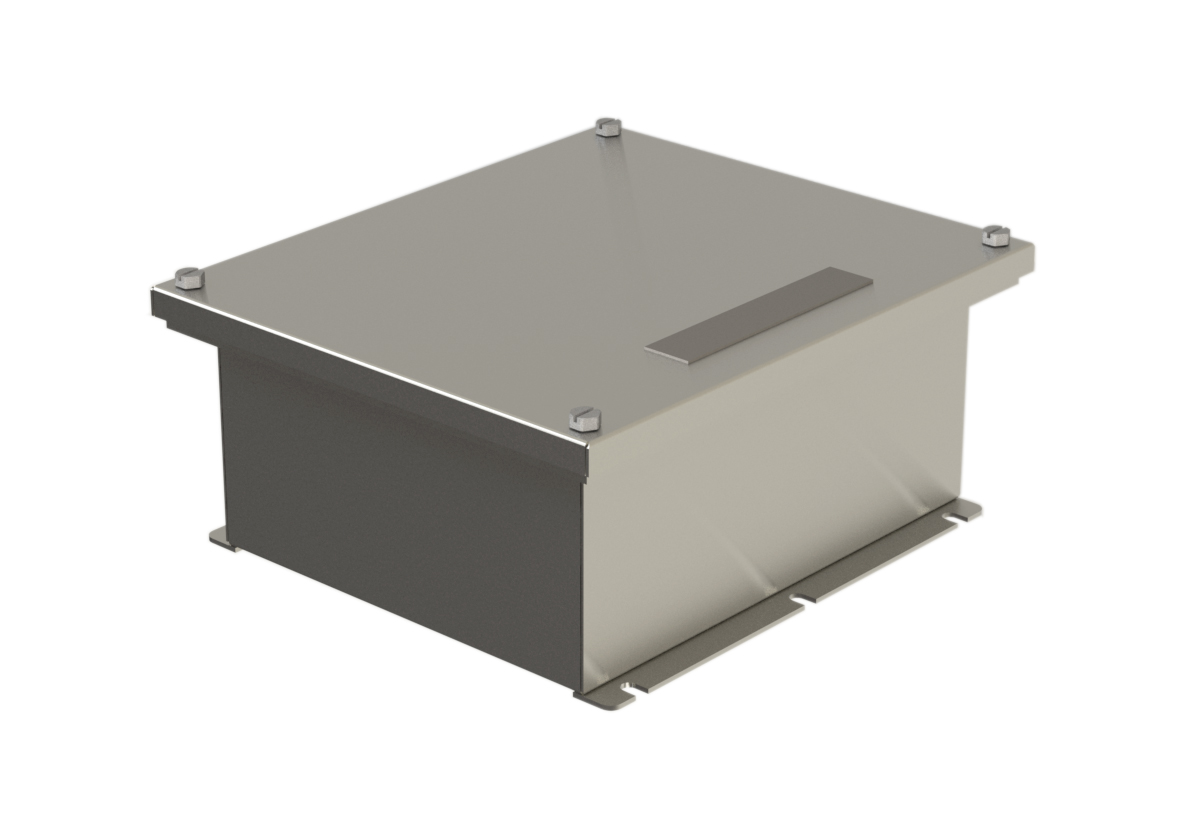 TEF 1058 Junction box Size 35 - Exe - IP66/67 - w/Terminal rail & PE - ARCTIC- El.polished - AISI31