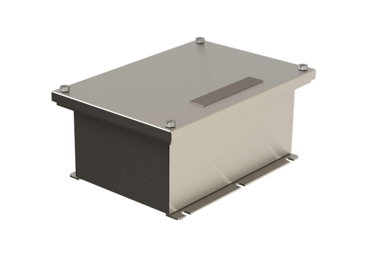 TEF 1058 Junction box Size 25 - Exe - IP66/67 - w/Terminal rail & PE - ARCTIC- El.polished - AISI316 photo