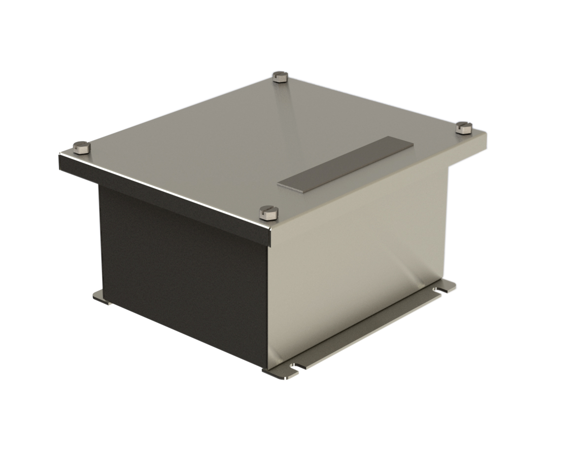 TEF 1058 Junction box Size 20 - Exe - IP66/67 - w/Terminal rail & PE - ARCTIC- El.polished - AISI31
