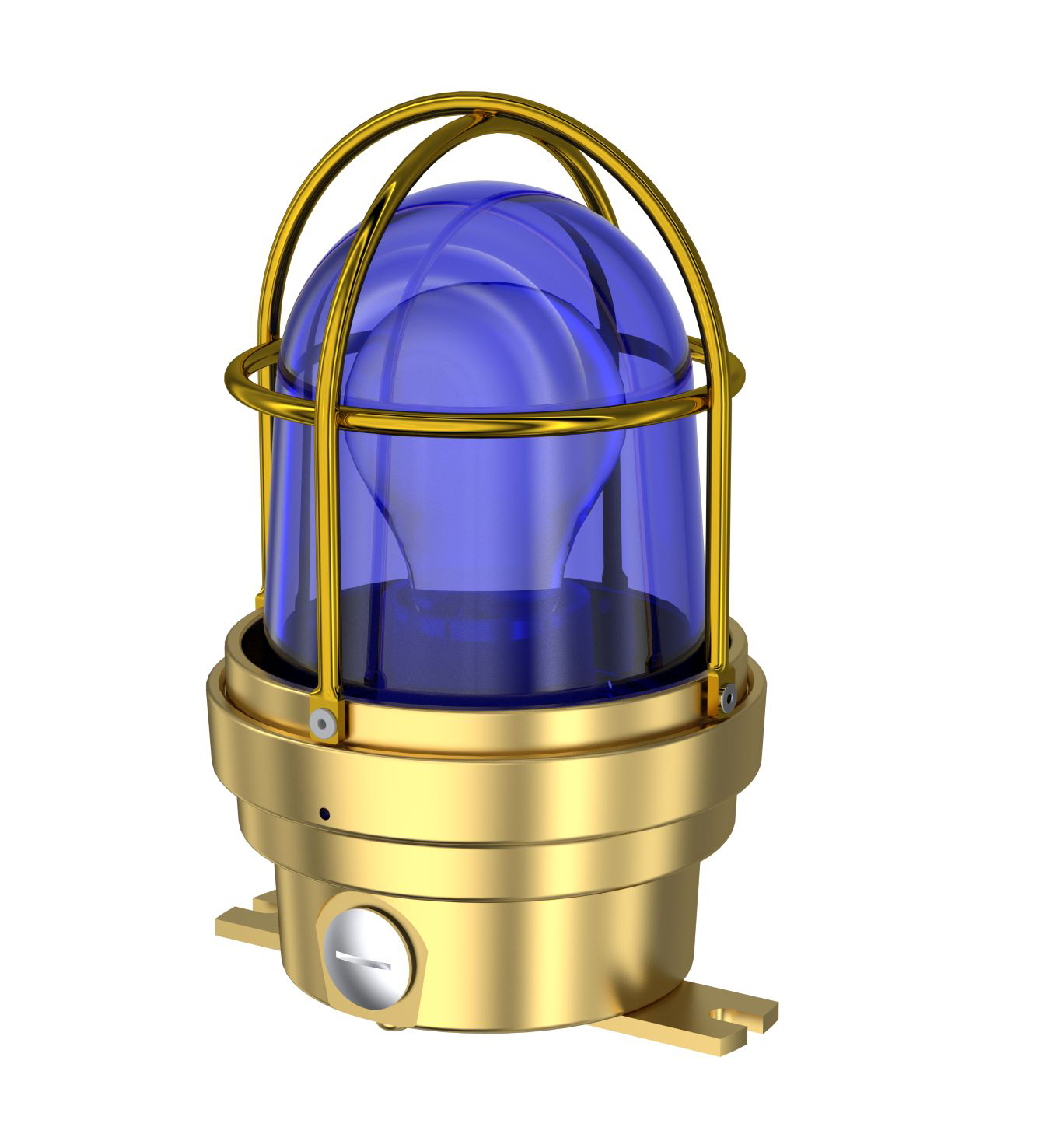 TEF 2438n Luminaire: Blue Globe, E27, 230VAC, IP56, Brass/Polyc photo
