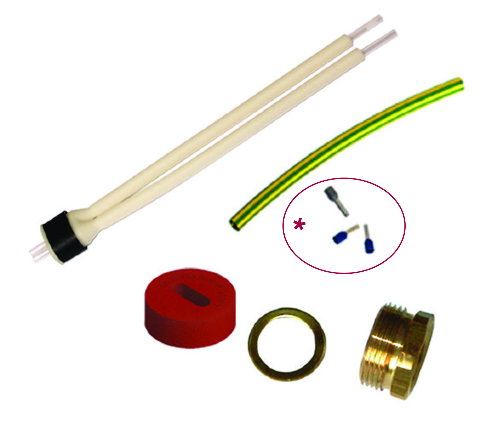 Connection Kit Pipe Mounting for Raychem Cables: 8BTV-10BTV-20QTVR-KTV 5x15 - w/Termination kit COLD photo